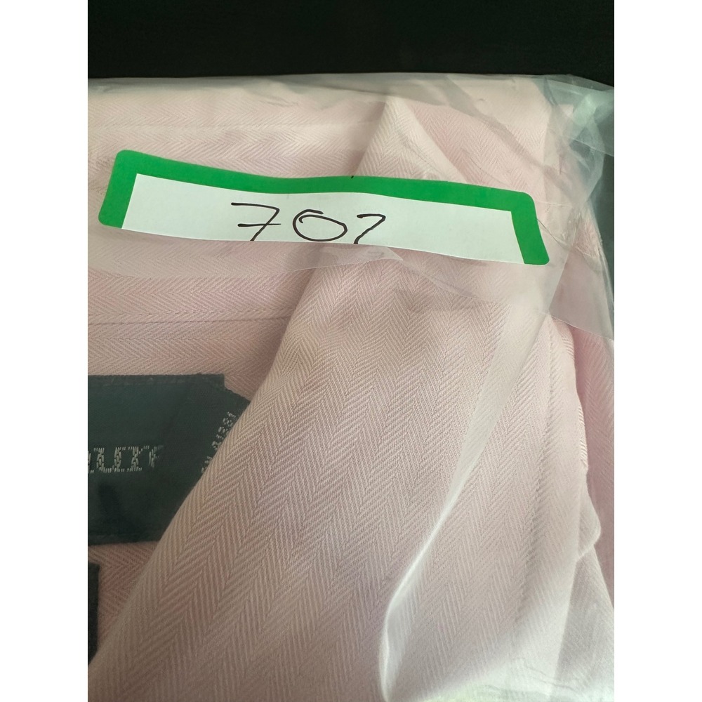 Ralph Lauren Yarmouth Mens 15.5 32/33 Pink Herringbone Cotton Button Down Shirt - Picture 7 of 7